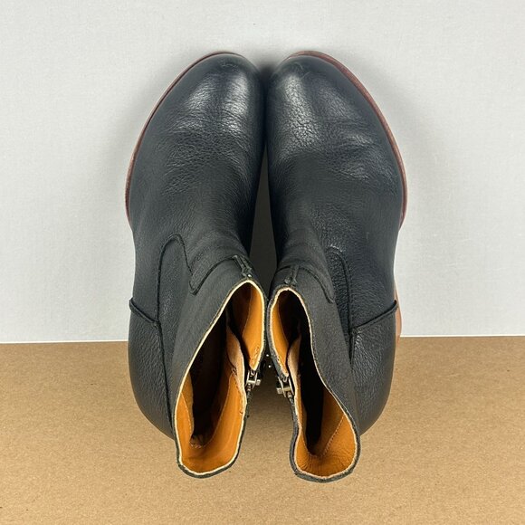 Kork-Ease Michelle Wedge Ankle Boots Booties Womens 6.5 Black Brown Side Zip - Picture 5 of 10